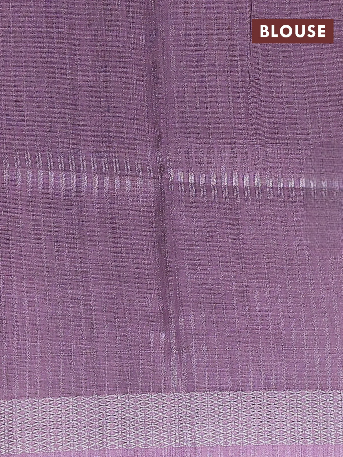 Art Linen Floral Printed Silver Zari Cotton Saree - Purple and Beige
